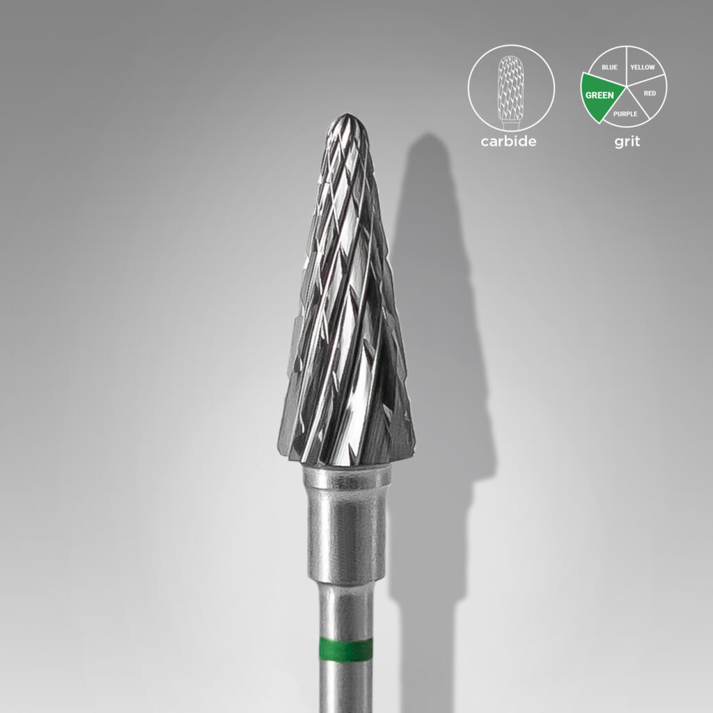 Carbide bit cone Staleks Pro EXPERT - GREEN