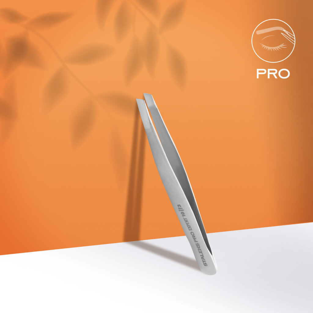 Eyebrow Tweezers Staleks Pro EXPERT 10 TYPE 3 (wide beveled)