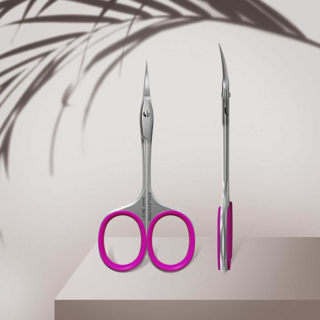 STALEKS Professional cuticle scissors SMART 50 TYPE 3 PINK