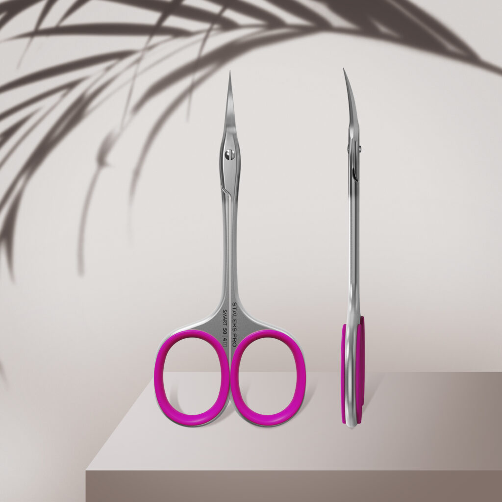 STALEKS Professional cuticle scissors SMART 50 TYPE 4 PINK
