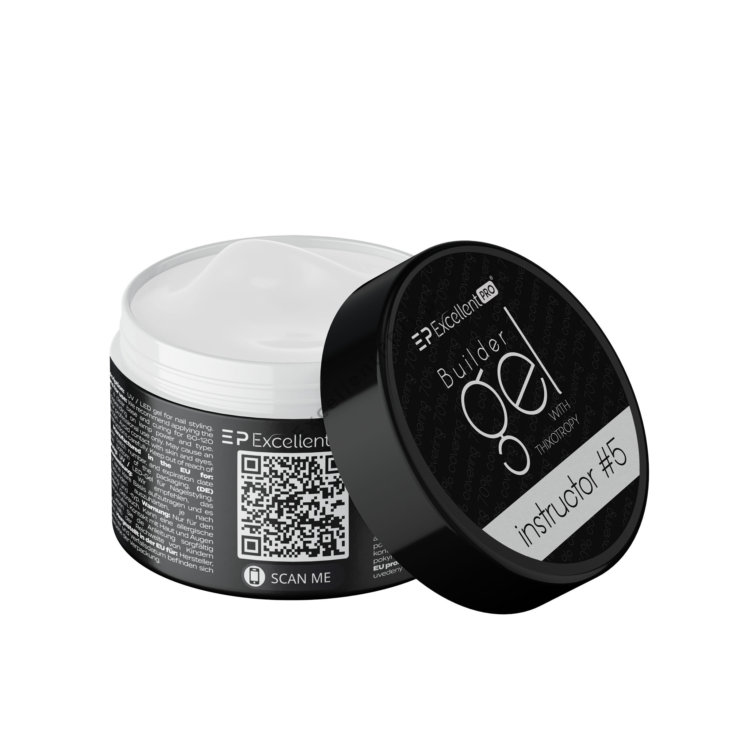 Excellent PRO- Builder gel with thixotropy Instructor #5 MASTER WHITE 15g