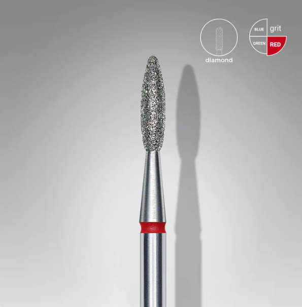 STALEKS EXPERT Diamond Flame Bit, Red – 2.1 mm / 8 mm
