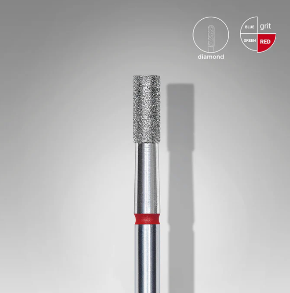STALEKS EXPERT Diamond Cylinder Bit, Red – 2.5 mm / 6 mm