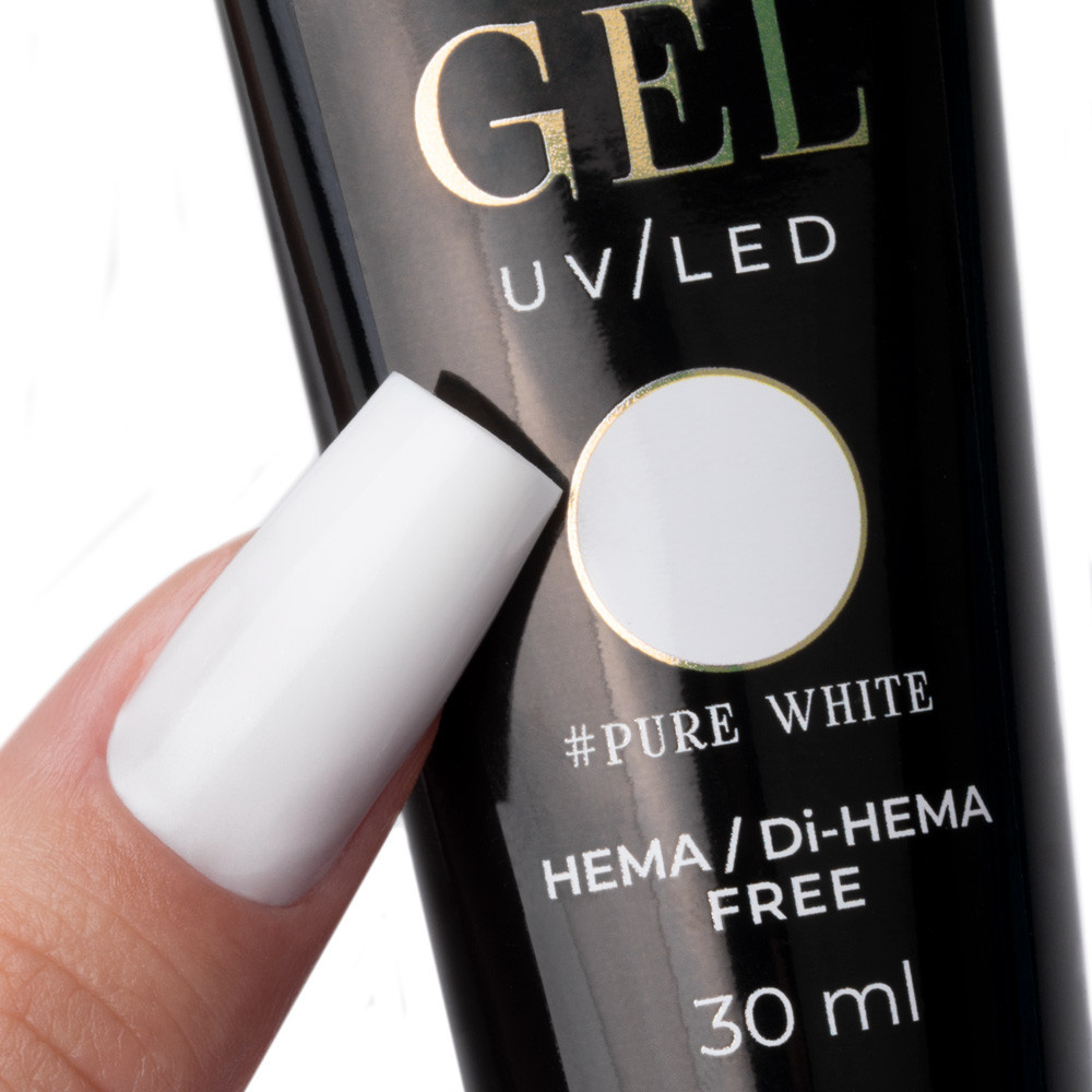 Molly Nails AcrylGel Pure White – HEMA/Di-HEMA Free Acrygel / Polygel Builder Gel 30ml