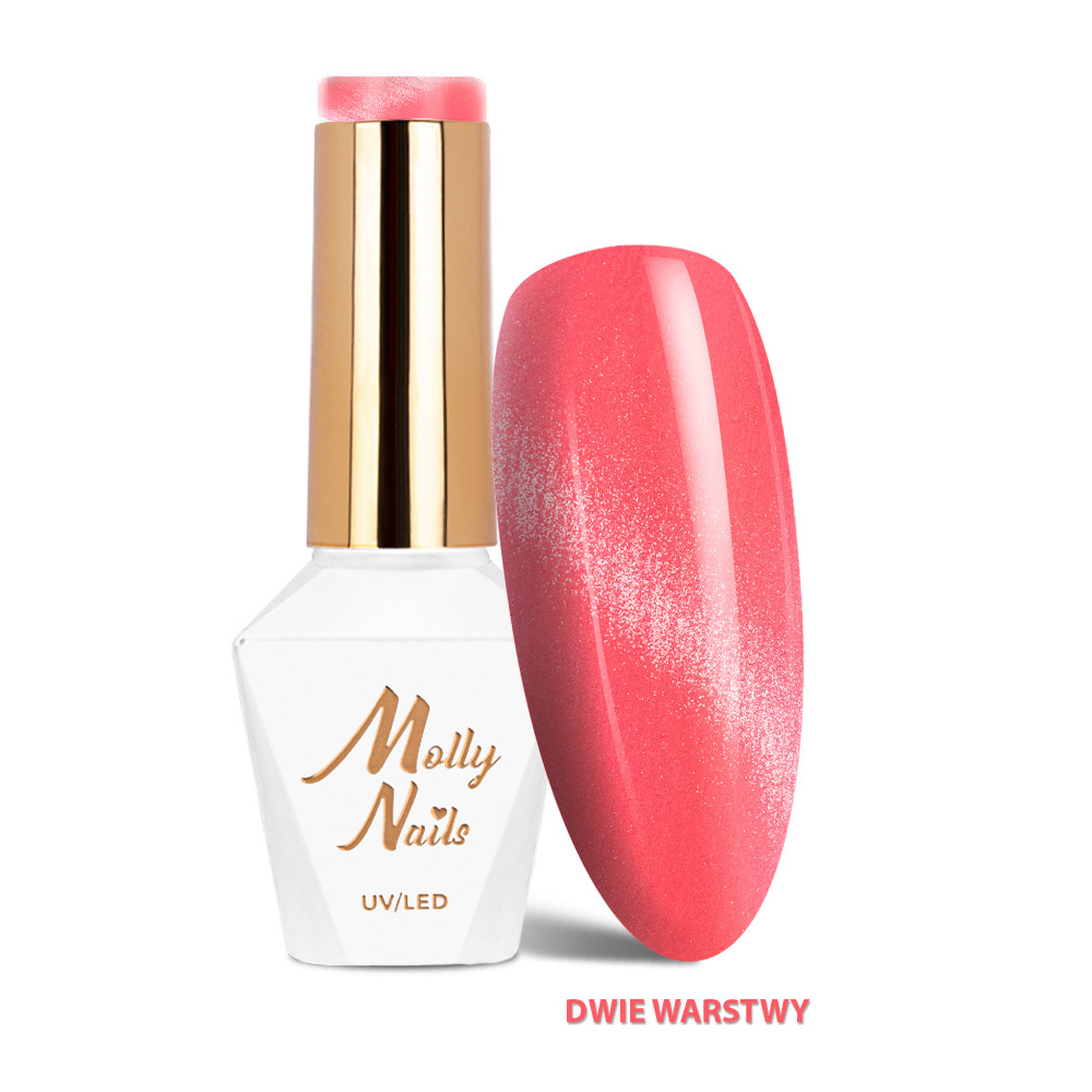 Molly Nails Pastel Cat Eye Gel Polish No. 275 Coral 8g – HEMA/Di-HEMA Free