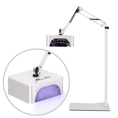 Molly Nails V10BAT Cordless UV/LED Pedicure Lamp 36W with Stand – White