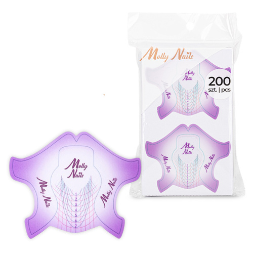 Molly Nails Flexible Nail Extension Forms – Purple, 200 pcs
