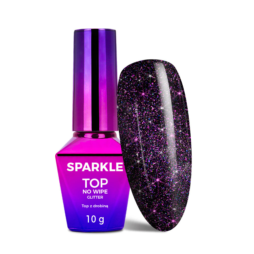 Molly Nails Sparkle Top Oh, Rio! No-Wipe Glitter Top Coat 10g