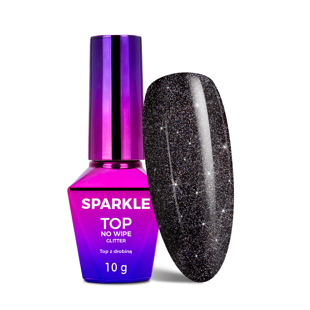 Molly Nails Sparkle Top Star No-Wipe Glitter Top Coat 10g