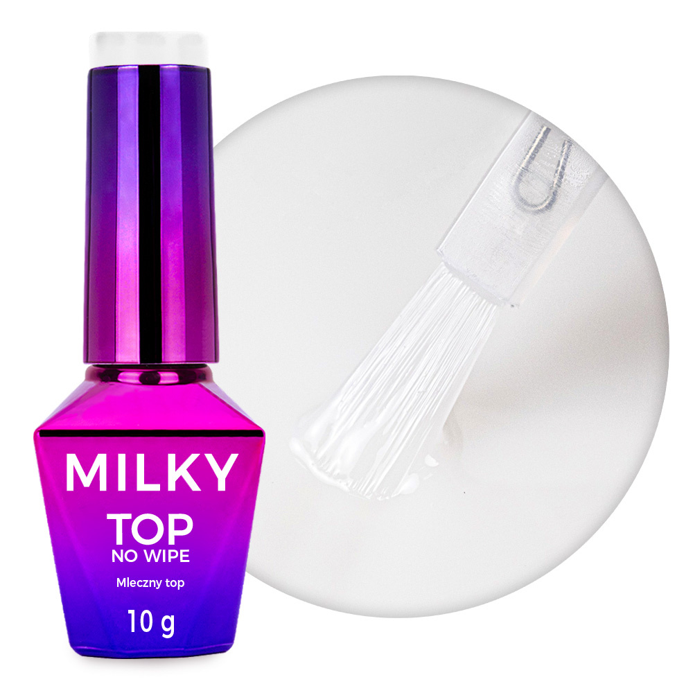 Molly Nails Milky Top – MILKY WHITE | No Wipe Tinted Top Coat 10g