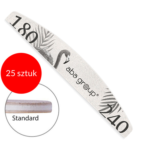 Aba Group Eco Half-Moon Nail Files 180/240 Grey – 25pcs