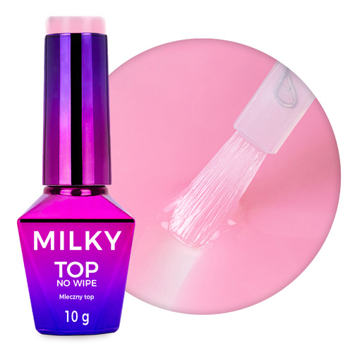 Molly Nails Milky Top – MILKY PINK | No Wipe Tinted Top Coat 10g