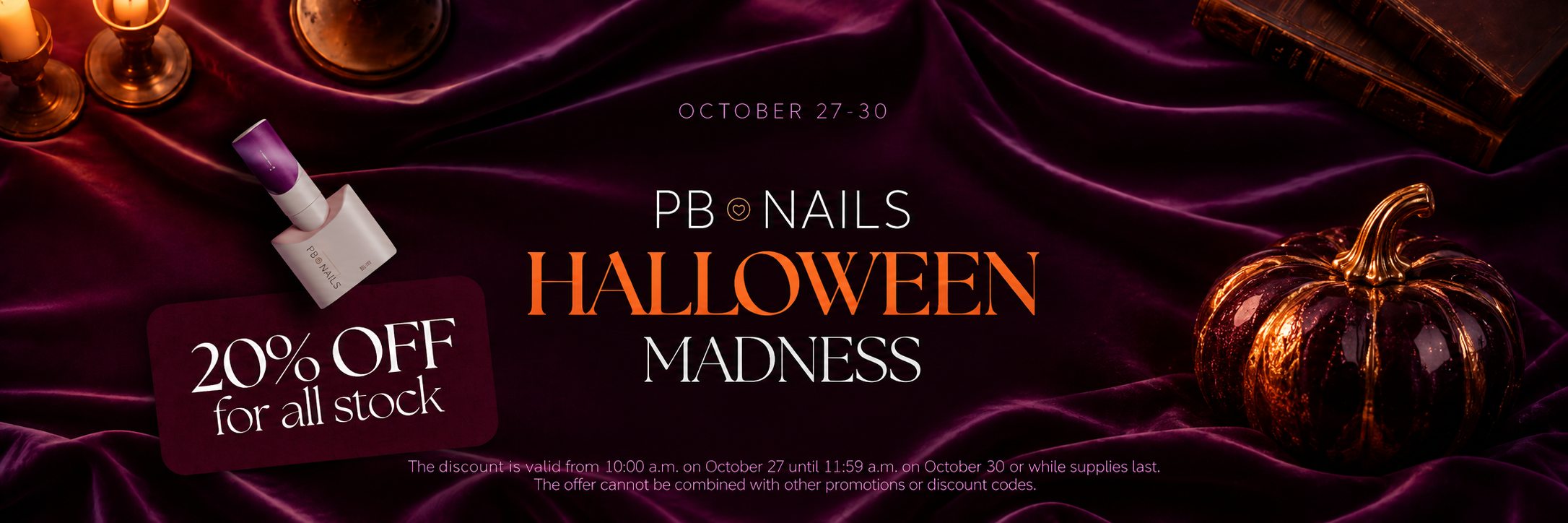 Luxurious Halloween Nail Sale Banner