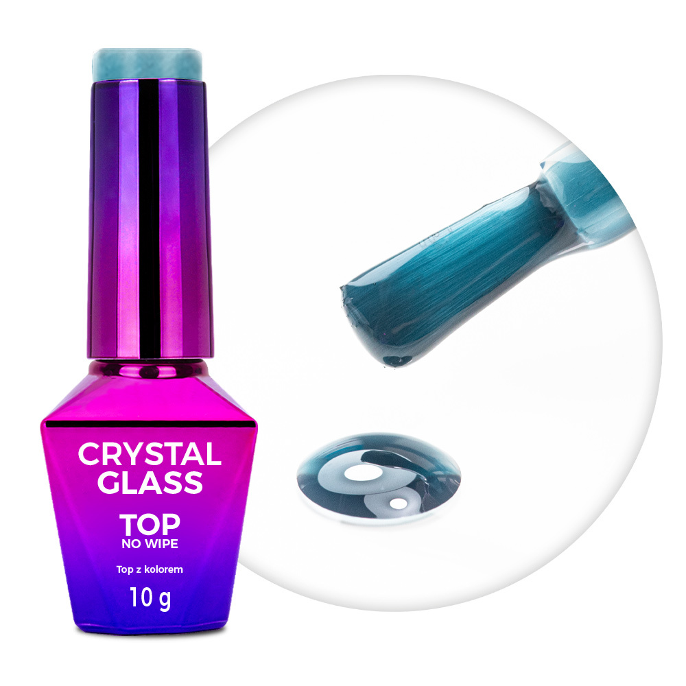 Molly Nails Crystal Glass No Wipe Top – BLUE OCEAN 10 g