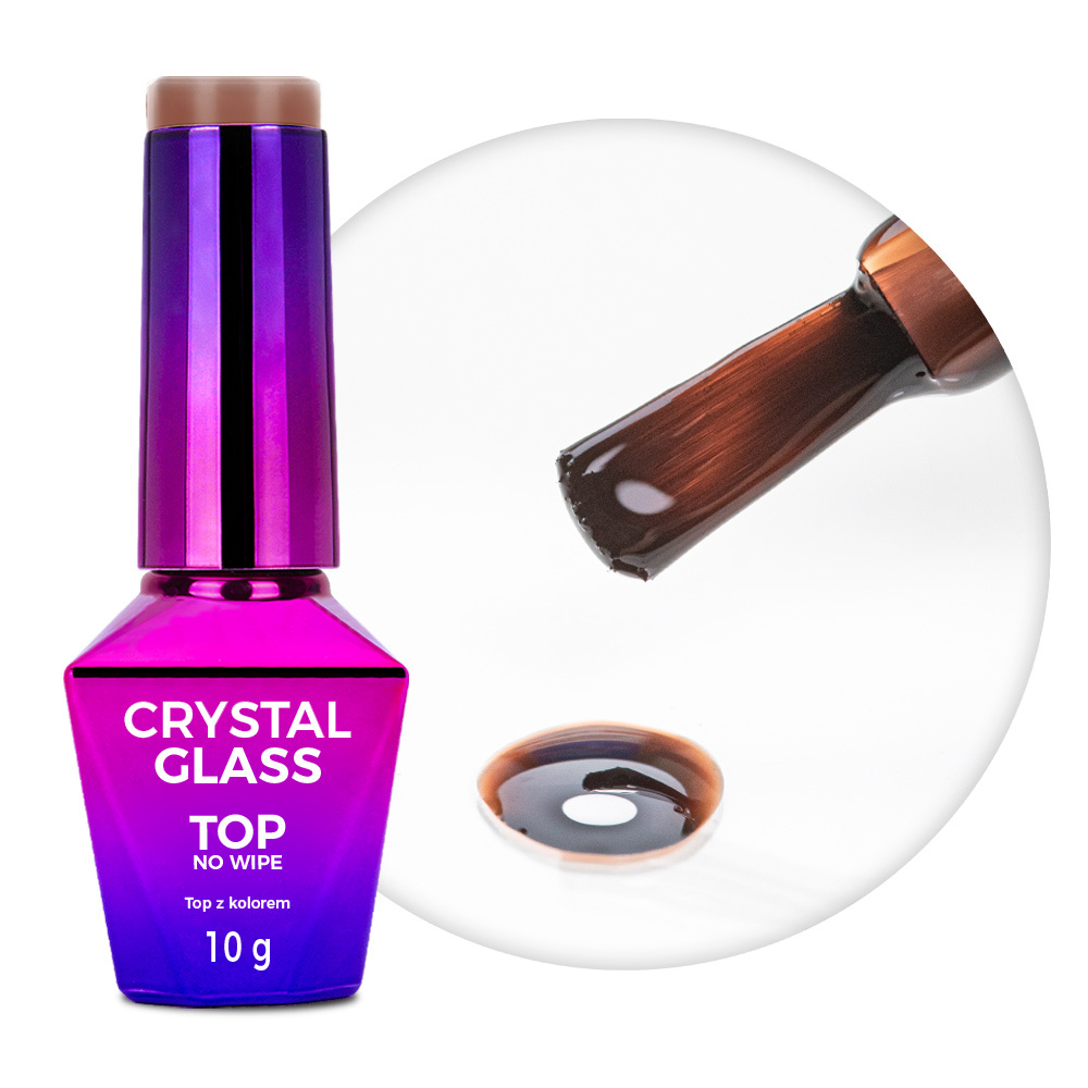 Molly Nails Crystal Glass No Wipe Top – CHOCOLATE 10 g