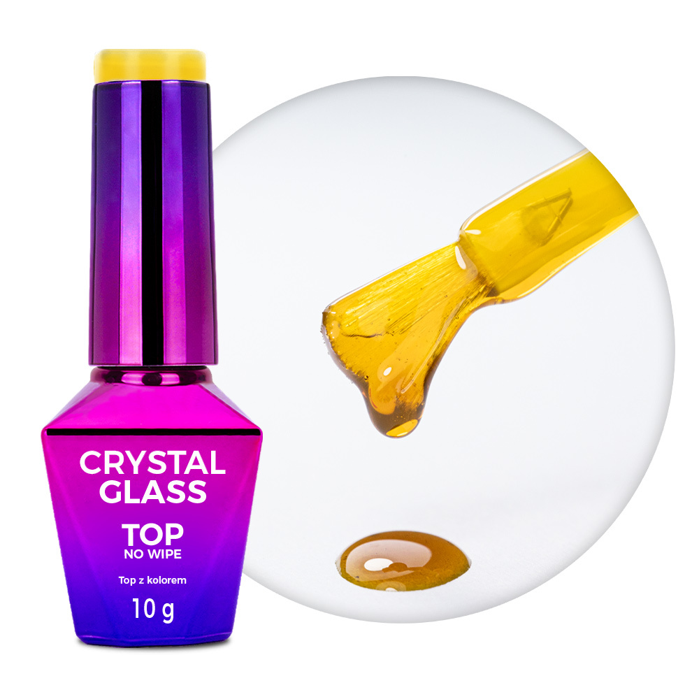 Molly Nails Crystal Glass No Wipe Top – YELLOW 10 g