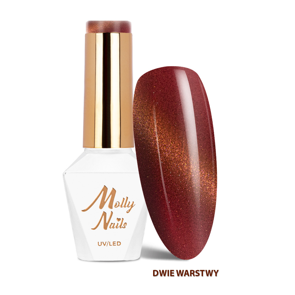 Molly Nails Gel Polish 244 – RUST RED (CAT EYE SEDUCTION Collection)  8g