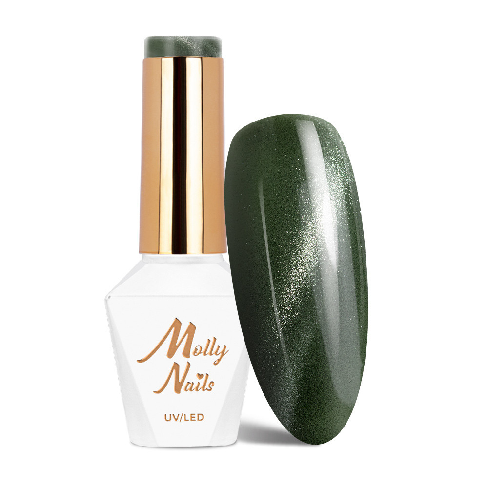 Molly Nails Gel Polish 213 – GREENS (METALLIC CAT EYE Collection) 8 g
